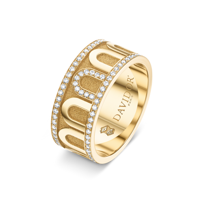 L'Arc de DAVIDOR Ring GM, 18k Yellow Gold with Satin Finish and Porta Diamonds - DAVIDOR