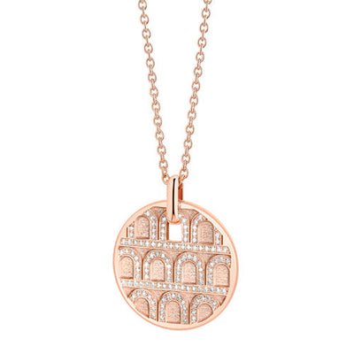 L'Arc de DAVIDOR Pendant GM, 18k Rose Gold with Satin Finish and Palais Diamonds - DAVIDOR