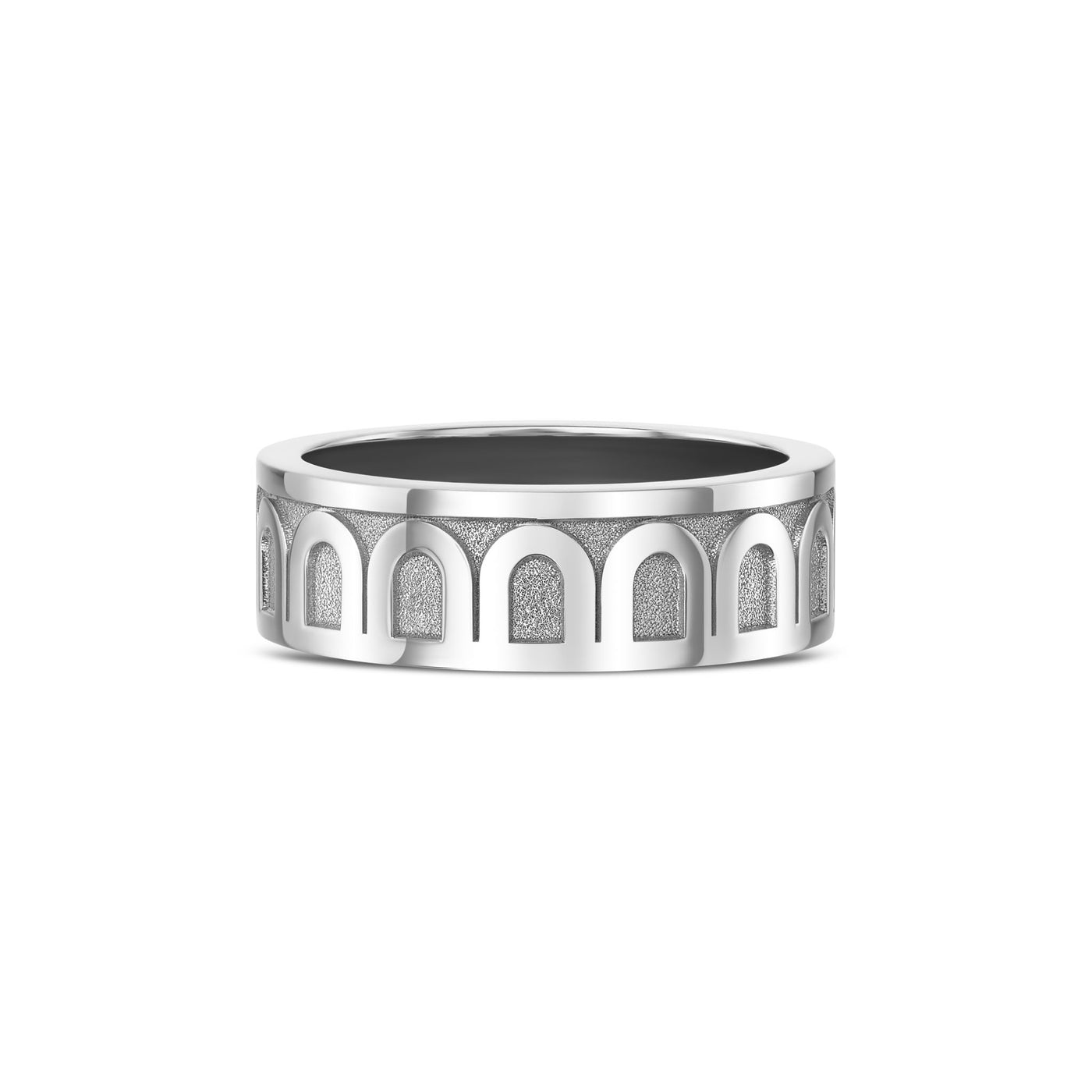 L'Arc de DAVIDOR Ring MM, 18k White Gold with Satin Finish - DAVIDOR
