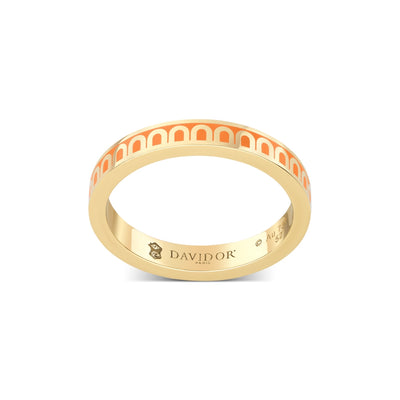 L'Arc de DAVIDOR Ring PM, 18k Yellow Gold with Zeste Lacquered Ceramic - DAVIDOR