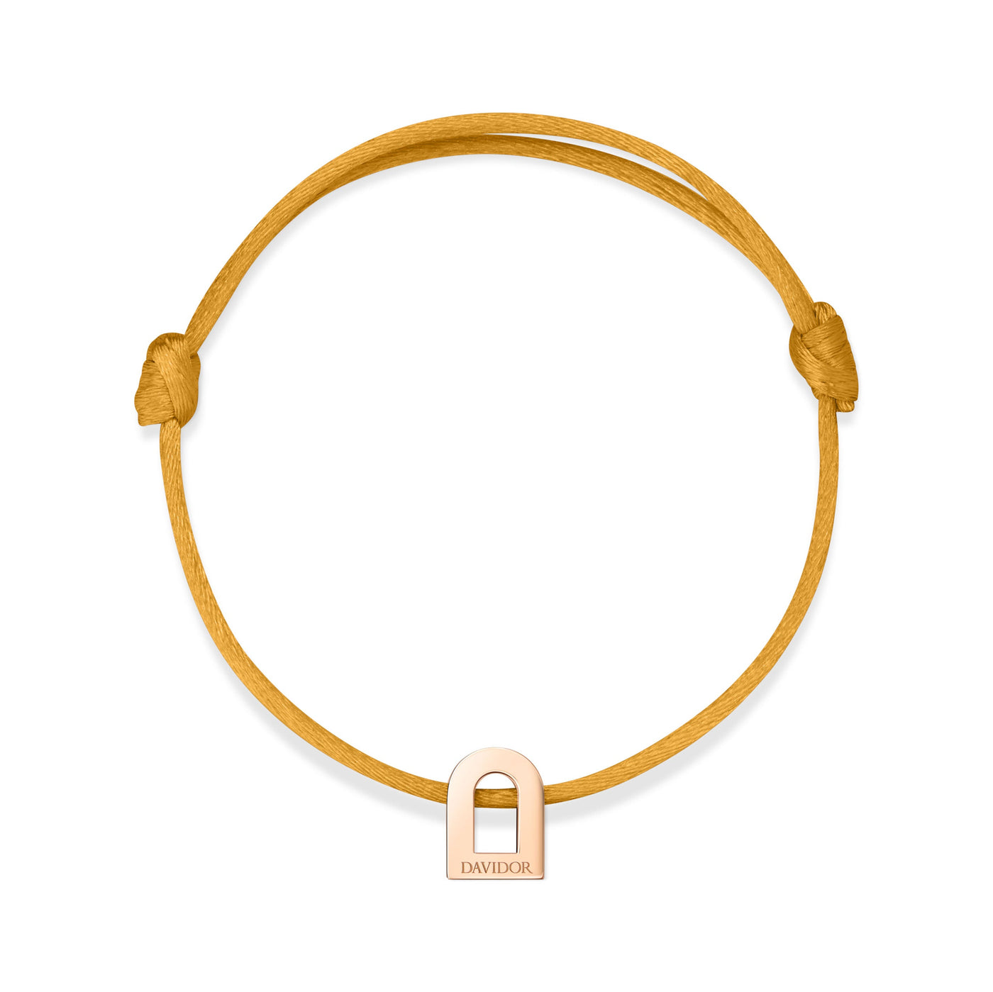 L'Arc Voyage Charm PM 18k Rose Gold on Silk Cord - DAVIDOR