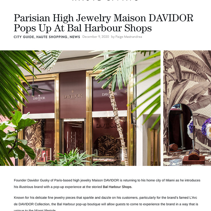Haute Living - DAVIDOR Opening - December 2020