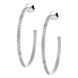 L'ARC DE DAVIDOR Creole Earring GM, 18k White Gold with Satin Finish - DAVIDOR