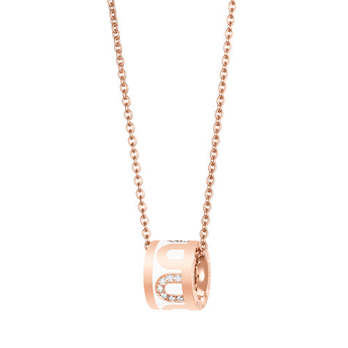 L'Arc de DAVIDOR Bead, 18k Rose Gold with Lacquered Ceramic and Colonnato Diamonds - DAVIDOR