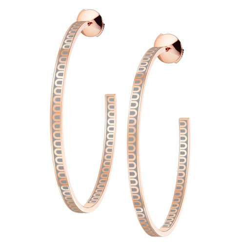 L'Arc de DAVIDOR Creole Earring GM, 18k Rose Gold with Lacquered Ceramic - DAVIDOR