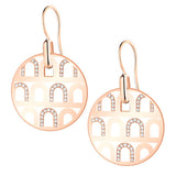 L'Arc de DAVIDOR Pendant Earring GM, 18k Rose Gold with Lacquered Ceramic and Colonnato Diamonds - DAVIDOR