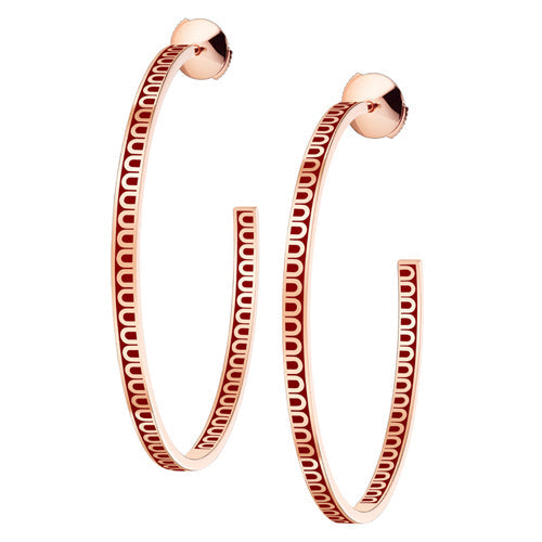 L'Arc de DAVIDOR Creole Earring GM, 18k Rose Gold with Lacquered Ceramic - DAVIDOR