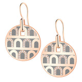 L'Arc de DAVIDOR Pendant Earring GM, 18k Rose Gold with Lacquered Ceramic and Colonnato Diamonds - DAVIDOR