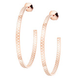 L'Arc de DAVIDOR Creole Earring GM, 18k Rose Gold with Lacquered Ceramic - DAVIDOR