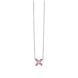 Arch Florale PM Necklace, 18k White Gold with DAVIDOR Arch Cut Pink Tourmalines and Brilliant Diamond - DAVIDOR