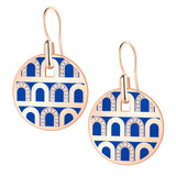 L'Arc de DAVIDOR Pendant Earring GM, 18k Rose Gold with Lacquered Ceramic and Colonnato Diamonds - DAVIDOR