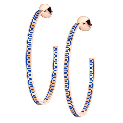 L'Arc de DAVIDOR Creole Earring GM, 18k Rose Gold with Lacquered Ceramic - DAVIDOR