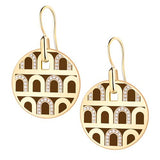 L'Arc de DAVIDOR Pendant Earring GM, 18k Yellow Gold with Lacquered Ceramic and Colonnato Diamonds - DAVIDOR