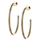 L'Arc de DAVIDOR Creole Earring GM, 18k Yellow Gold with Lacquered Ceramic - DAVIDOR