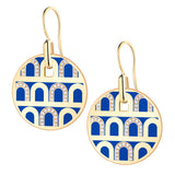 L'Arc de DAVIDOR Pendant Earring GM, 18k Yellow Gold with Lacquered Ceramic and Colonnato Diamonds - DAVIDOR