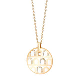 L'Arc de DAVIDOR Pendant GM, 18k Yellow Gold with Lacquered Ceramic and Colonnato Diamonds - DAVIDOR