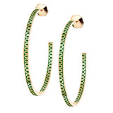 L'Arc de DAVIDOR Creole Earring GM, 18k Yellow Gold with Lacquered Ceramic - DAVIDOR