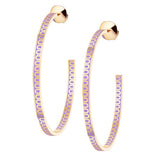 L'Arc de DAVIDOR Creole Earring GM, 18k Yellow Gold with Lacquered Ceramic - DAVIDOR