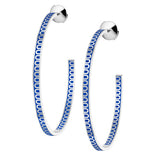 L'Arc de DAVIDOR Creole Earring GM, 18k White Gold with Lacquered Ceramic - DAVIDOR