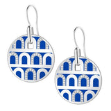 L'Arc de DAVIDOR Pendant Earring GM, 18k White Gold with Lacquered Ceramic and Colonnato Diamonds - DAVIDOR