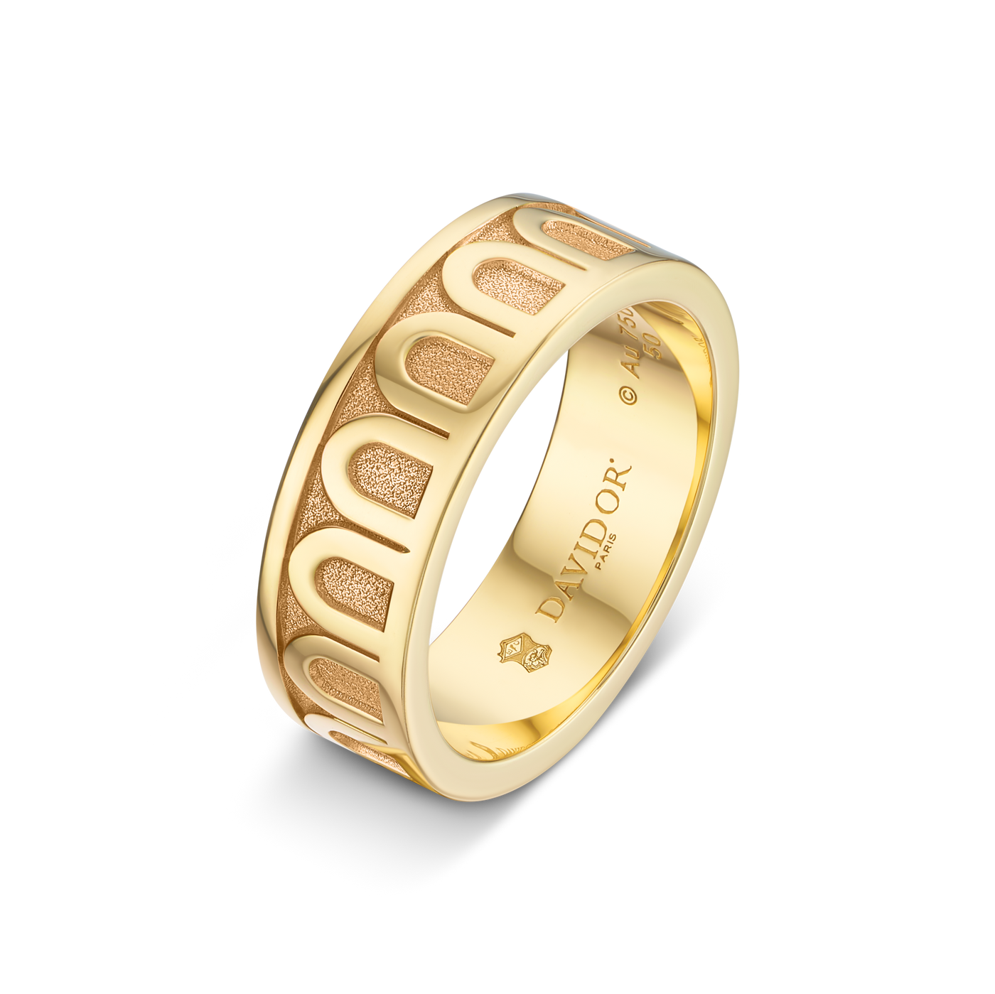 L'Arc de DAVIDOR Ring MM, 18k Yellow Gold with Satin Finish - DAVIDOR