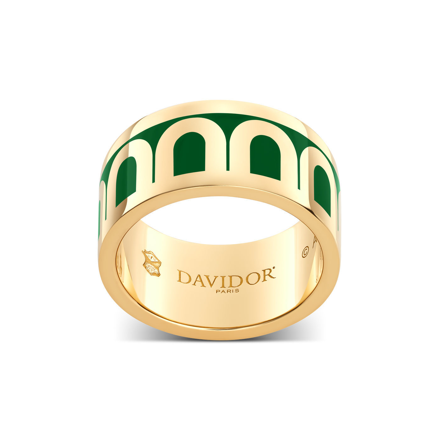 L'Arc de DAVIDOR Ring GM, 18k Yellow Gold with Palais Royal Lacquered Ceramic - DAVIDOR