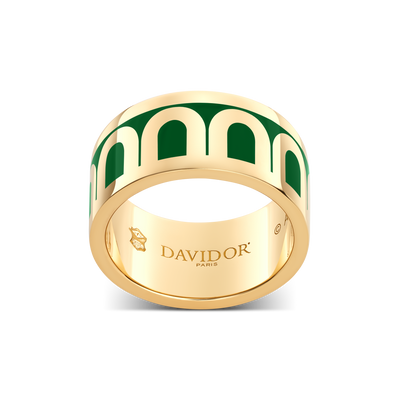 L'Arc de DAVIDOR Ring GM, 18k Yellow Gold with Palais Royal Lacquered Ceramic - DAVIDOR