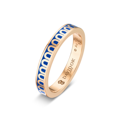 L'Arc de DAVIDOR Ring PM, 18k Rose Gold with Riviera Lacquered Ceramic - DAVIDOR