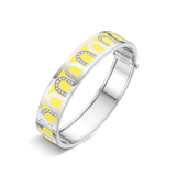 L’Arc de DAVIDOR Bangle GM, 18k White Gold with Lacquered Ceramic and Colonnato Diamonds - DAVIDOR