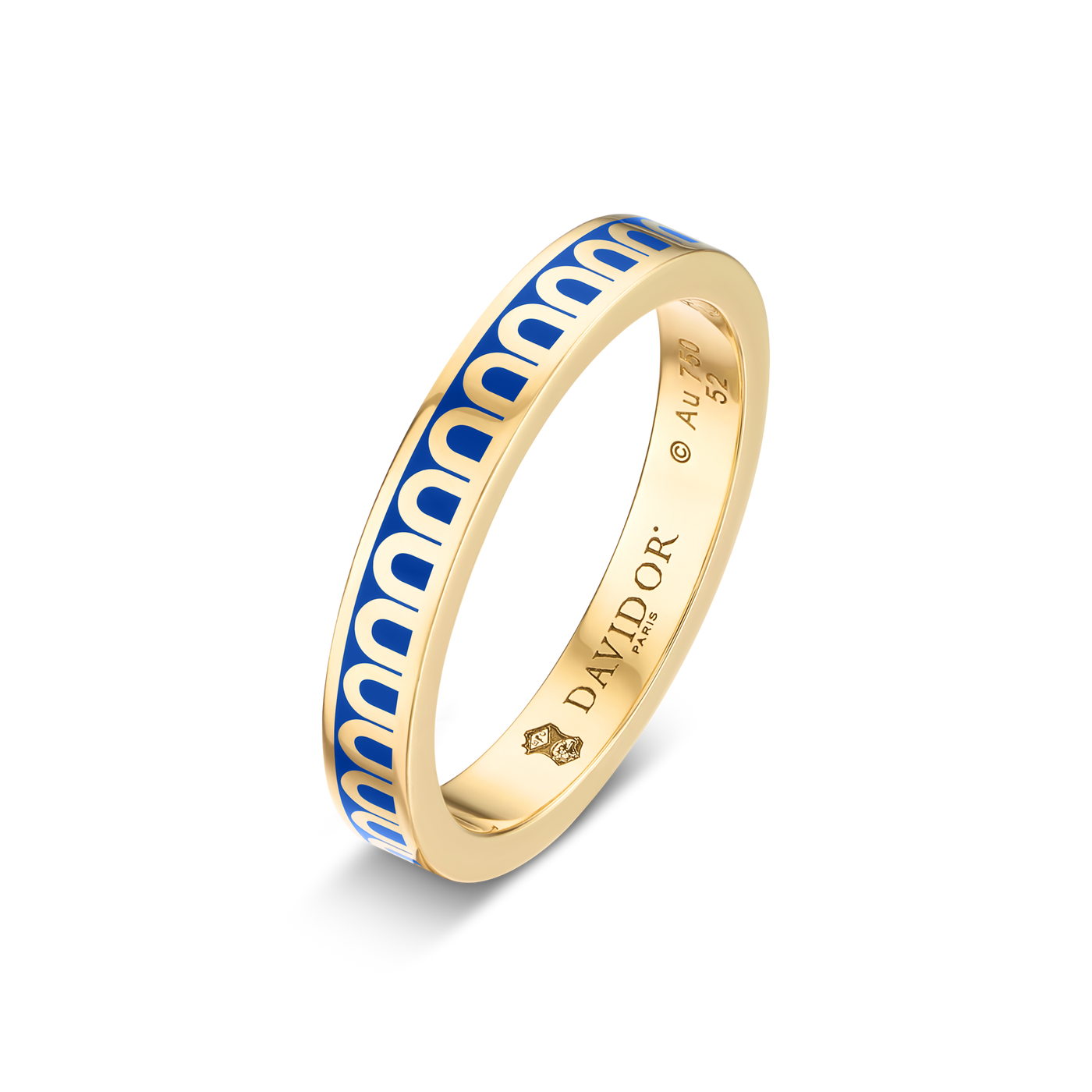 L'Arc de DAVIDOR Ring PM, 18k Yellow Gold with Riviera Lacquered Ceramic - DAVIDOR