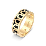 L'Arc de DAVIDOR Ring MM, 18k Yellow Gold with Caviar Lacquered Ceramic - DAVIDOR