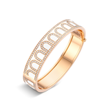 L'Arc de DAVIDOR Bangle GM, 18k Rose Gold with Lacquered Ceramic and Palais Diamonds - DAVIDOR