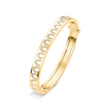 L'Arc de DAVIDOR Bangle PM, 18k Yellow Gold with Lacquered Ceramic and Arcade Diamonds - DAVIDOR