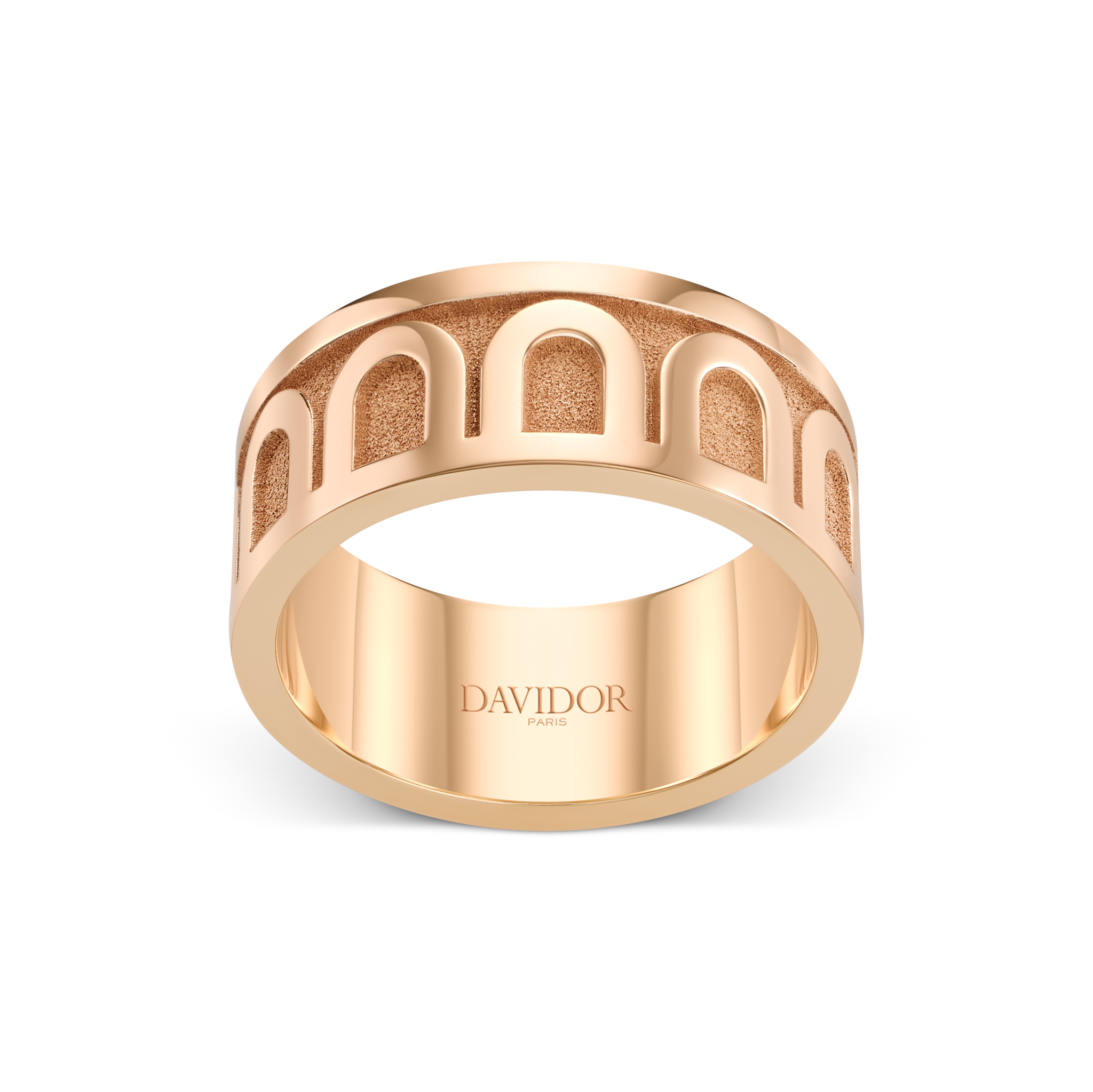 L'Arc de DAVIDOR Ring GM, 18k Rose Gold with Satin Finish - DAVIDOR