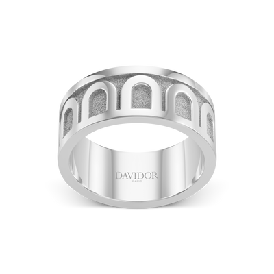 L'Arc de DAVIDOR Ring GM, 18k White Gold with Satin Finish - DAVIDOR