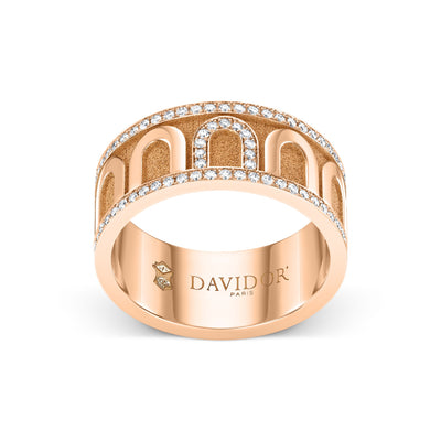 L'Arc de DAVIDOR Ring GM, 18k Rose Gold with Satin Finish and Porta Diamonds - DAVIDOR