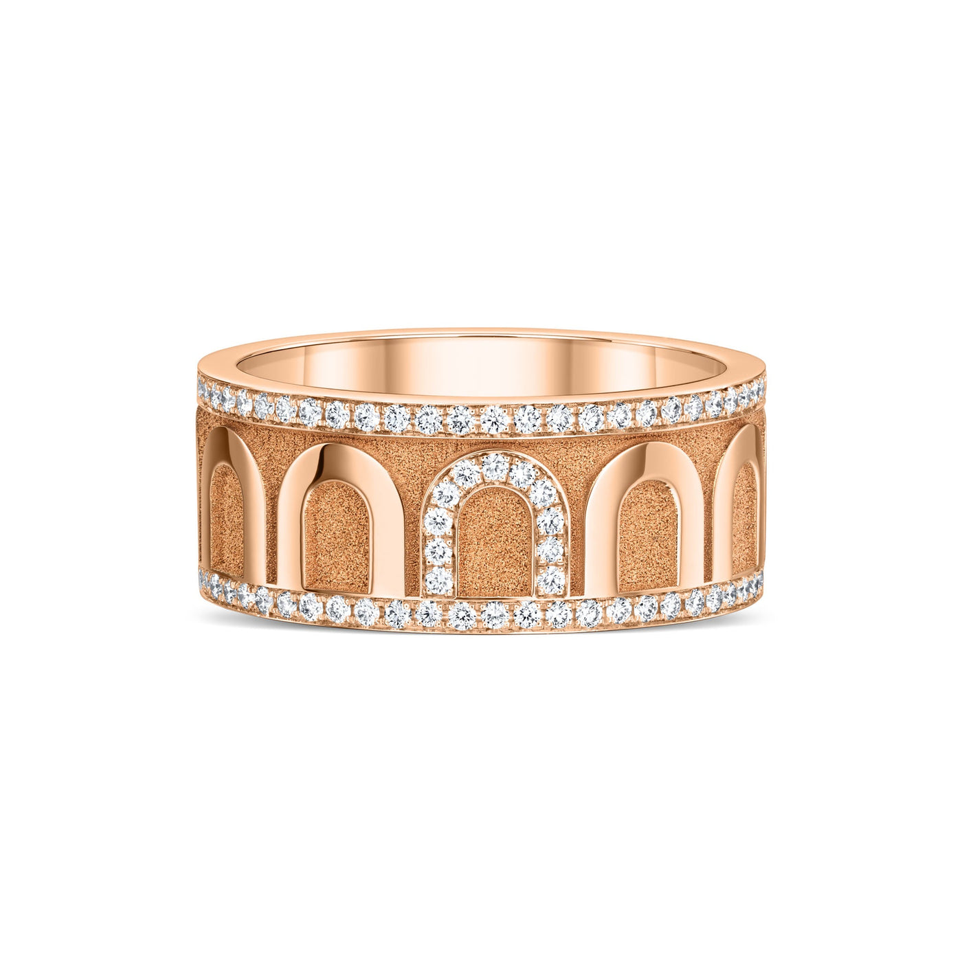 L'Arc de DAVIDOR Ring GM, 18k Rose Gold with Satin Finish and Porta Diamonds - DAVIDOR