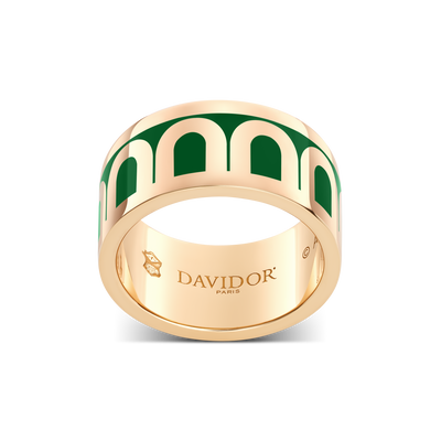 L'Arc de DAVIDOR Ring GM, 18k Rose Gold with Palais Royal Lacquered Ceramic - DAVIDOR