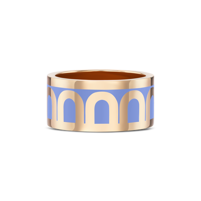 Sur-Mesure L'Arc de DAVIDOR Ring GM, 18k Rose Gold with Hortensia Lacquered Ceramic - DAVIDOR