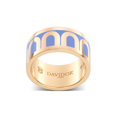 L'Arc de DAVIDOR Ring GM, 18k Rose Gold with Hortensia Lacquered Ceramic - DAVIDOR
