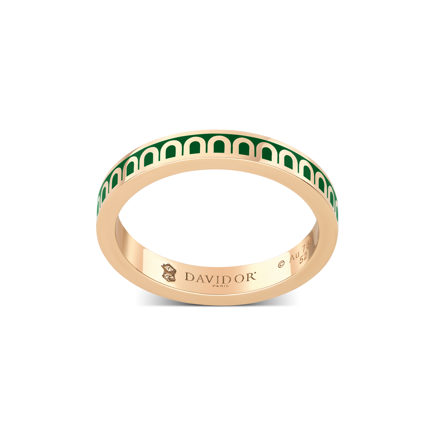 L'Arc de DAVIDOR Ring PM, 18k Rose Gold with Palais Royal Lacquered Ceramic - DAVIDOR