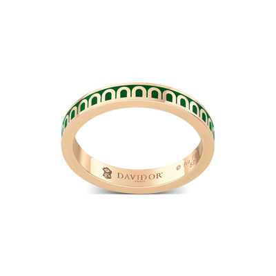 L'Arc de DAVIDOR Ring PM, 18k Rose Gold with Palais Royal Lacquered Ceramic - DAVIDOR