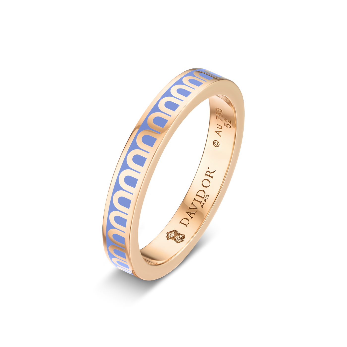 L'Arc de DAVIDOR Ring PM, 18k Rose Gold with Hortensia Lacquered Ceramic - DAVIDOR