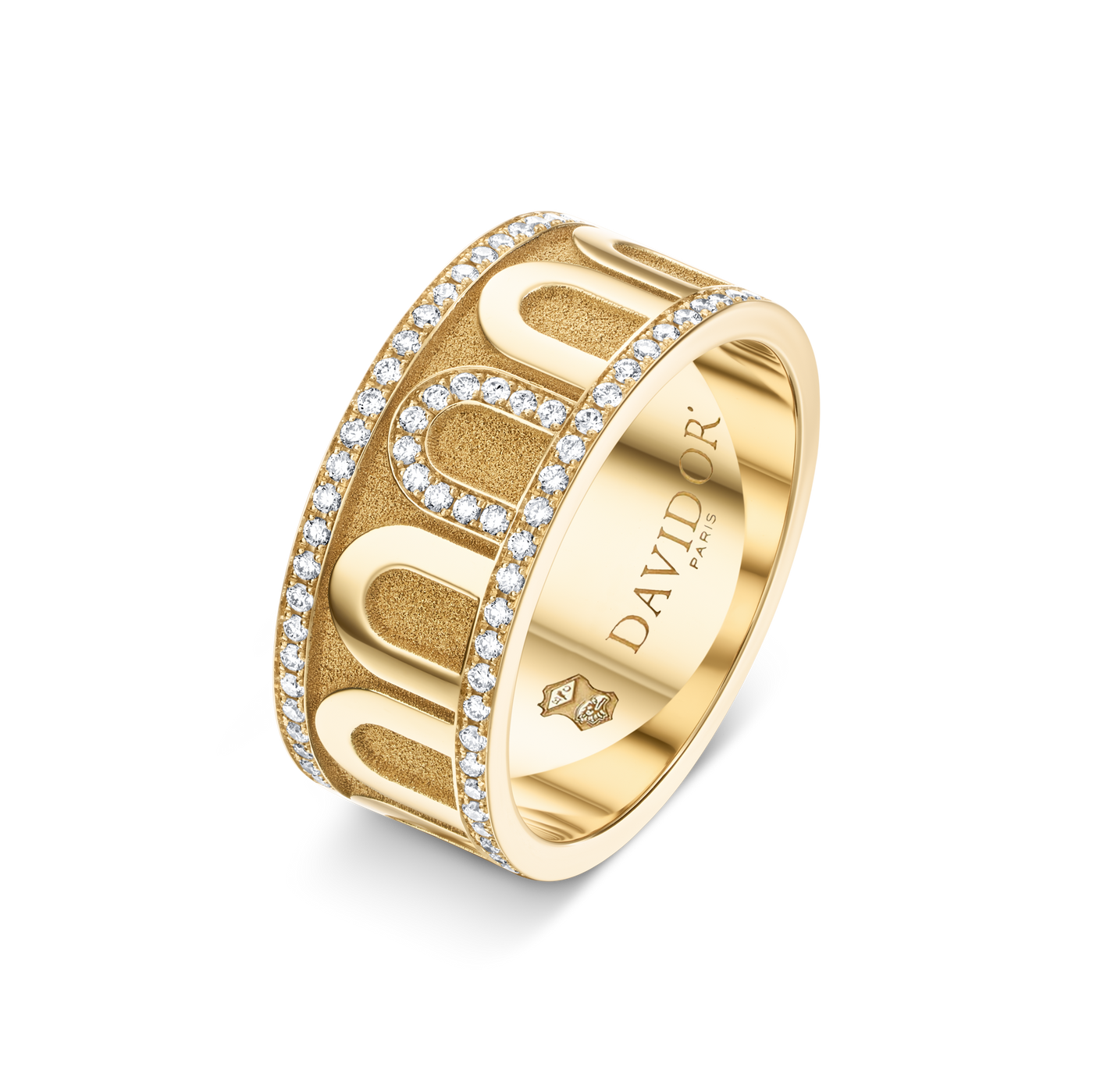 L'Arc de DAVIDOR Ring GM Porta Diamonds, 18k Yellow Gold with Satin Finish - DAVIDOR