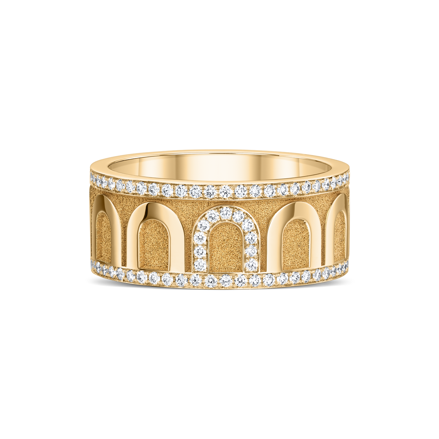 L'Arc de DAVIDOR Ring GM Porta Diamonds, 18k Yellow Gold with Satin Finish - DAVIDOR