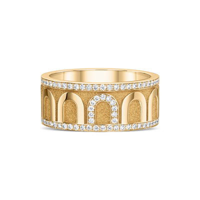 L'Arc de DAVIDOR Ring GM, 18k Yellow Gold with Satin Finish and Porta Diamonds - DAVIDOR