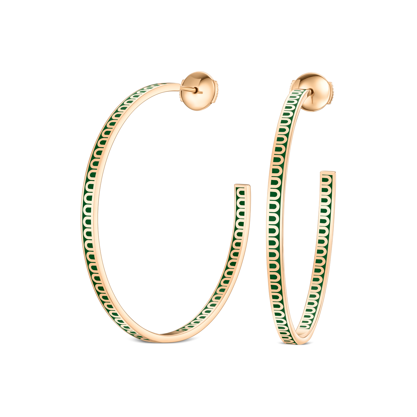 L'Arc de DAVIDOR Creole Earring GM, 18k Rose Gold with Lacquered Ceramic - DAVIDOR