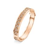 L'Arc de DAVIDOR Bangle MM, 18k Rose Gold with Satin Finish and Arcade Diamonds - DAVIDOR