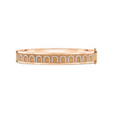 L'Arc de DAVIDOR Bangle MM, 18k Rose Gold with Satin Finish and Arcade Diamonds - DAVIDOR