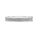 L'Arc de DAVIDOR Bangle MM, 18k White Gold with Satin Finish and Arcade Diamonds - DAVIDOR